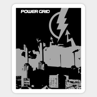 Power Grid - Board Games Design - Movie Poster Style - Board Game Art Sticker